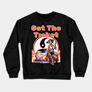 Kawaii, Anime Girl, Got The Ticket | Catsie Cat Crewneck Sweatshirt